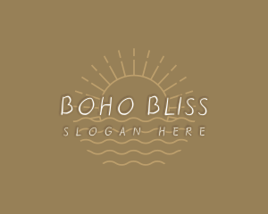 Boho Sun Waves logo design