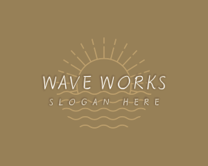 Boho Sun Waves logo design