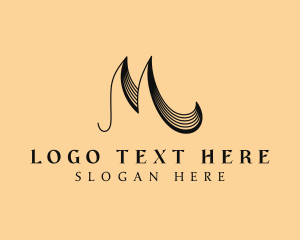 Fashion Designer - Elegant Letter M Brand logo design
