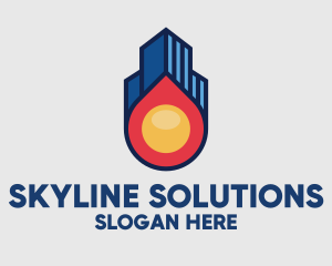Fireball Property Skyline logo design
