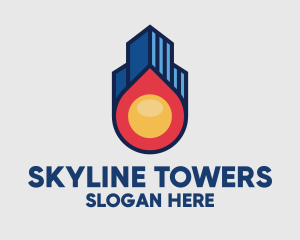 Fireball Property Skyline logo design