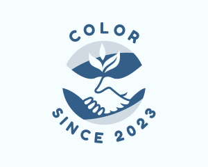 Globe - Environmental Leaf Hand logo design