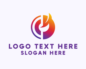 Event Space - Gradient Media Letter O logo design
