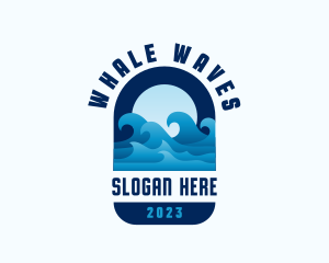 Beach Wave Surfing logo design