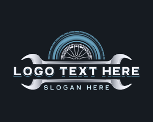 Car - Tire Mechanic Wrench logo design