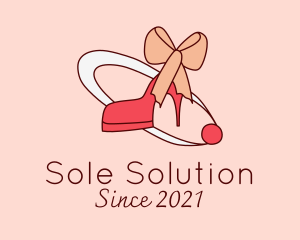 Ribbon Heels Footwear logo design