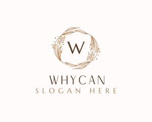 Elegant Floral Wreath  Logo