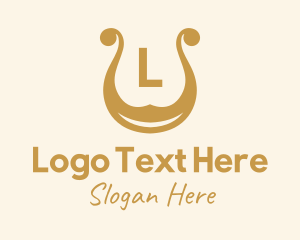 Harp - Golden Harp Lettermark logo design