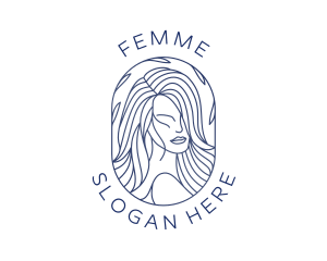 Beauty Woman Hair logo design