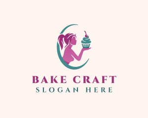 Lady Cupcake Bakery logo design