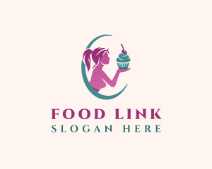 Lady Cupcake Bakery logo design