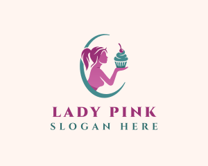 Lady Cupcake Bakery logo design