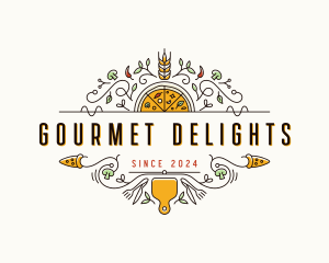 Gourmet Pizza Restaurant logo design