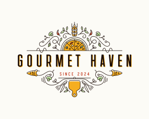 Gourmet Pizza Restaurant logo design