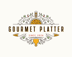 Gourmet Pizza Restaurant logo design