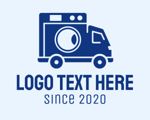 Van - Blue Laundry Van logo design