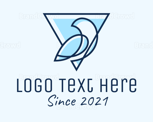 Minimalist Triangular Bird Logo