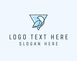 Pigeon - Minimalist Triangular Bird logo design