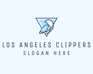 Minimalist Triangular Bird Logo