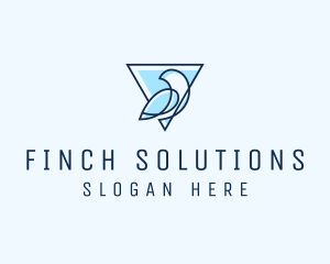 Finch - Minimalist Triangular Bird logo design