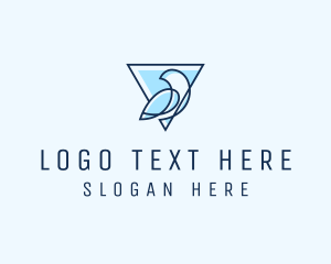 Minimalist Triangular Bird Logo