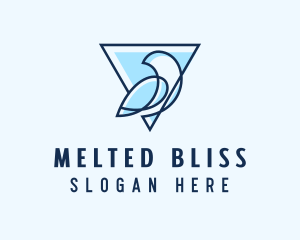 Minimalist Triangular Bird logo design