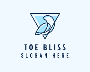 Minimalist Triangular Bird logo design