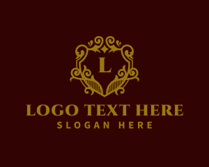 Lettermark - Decorative Luxury Shield logo design