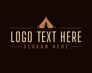 Glamping - Outdoor Campsite Tent logo design