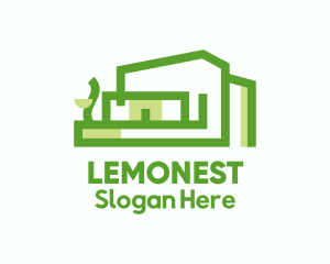Green Contemporary Housing Property Logo