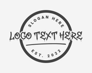 Skater - Tattoo Shop Wordmark logo design