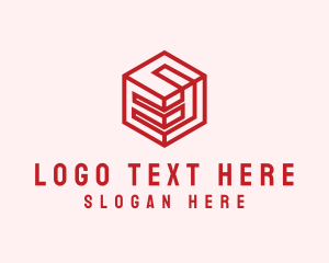 Logistic - Delivery Box Letter E logo design