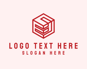 Delivery Box Letter E Logo