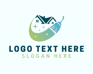 Cleaning Services - Gradient Broom Cleaning logo design