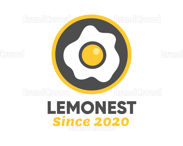 Fried Egg Breakfast Logo