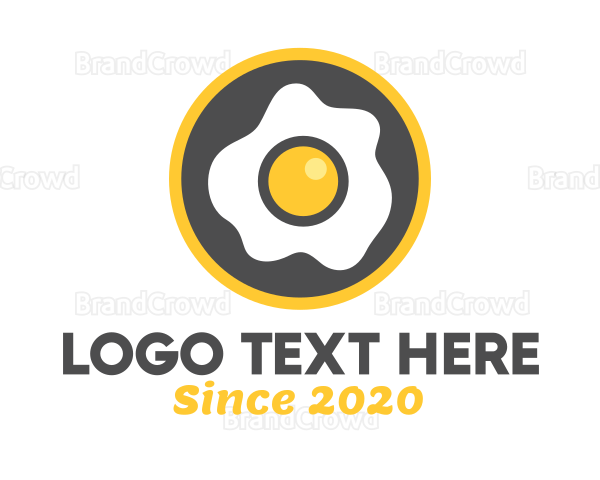 Fried Egg Breakfast Logo