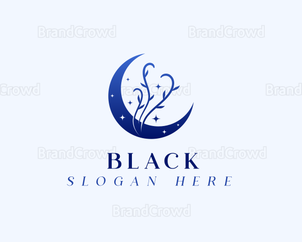 Moon Floral Sparkle Logo