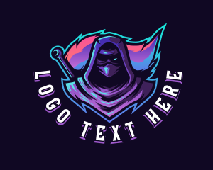 Neon - Ninja Assassin Gaming logo design