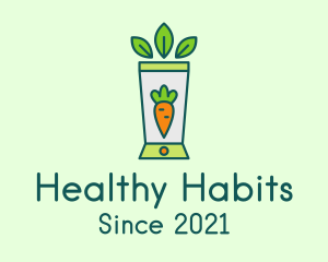 Healthy Carrot Smoothie logo design