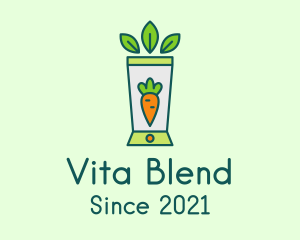 Healthy Carrot Smoothie logo design