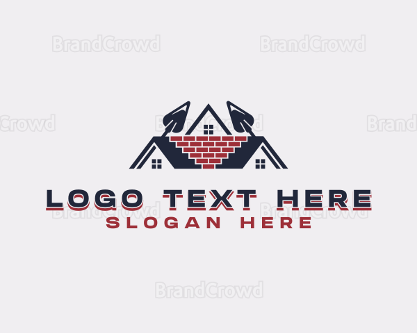 Trowel Brick Masonry Logo