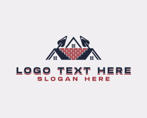 Construction - Trowel Brick Masonry logo design