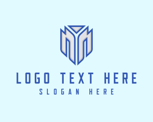Clan - Tech Gaming Letter M logo design