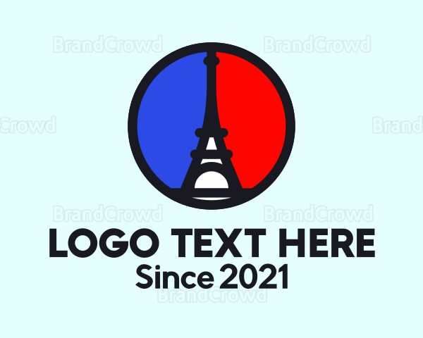 Paris France Circle Logo