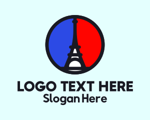 Paris France Circle Logo