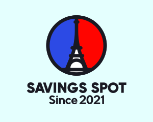 Paris France Circle logo design