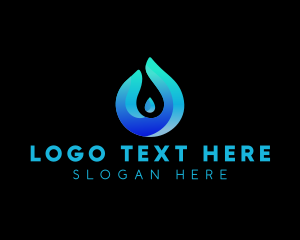 Liquid - Water Droplet Liquid logo design