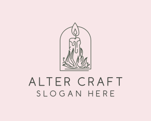 Craft Candle Flame logo design