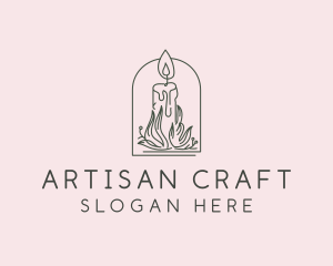 Craft Candle Flame logo design