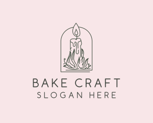 Craft Candle Flame logo design